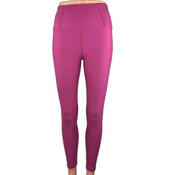 Abercrombie & Fitch YPB Pink High Rise Athletic Activewear Yoga Ankle Leggings M - Picture 1 of 4